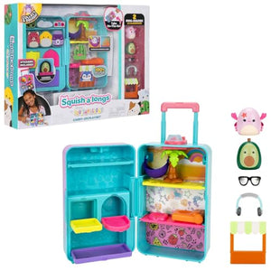 Original Squishmallows Squish-A-Longs On-The-Go Luggage Playset