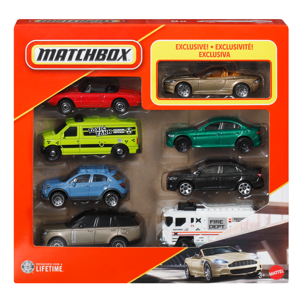 Matchbox 1:64 Scale Die-Cast Toy Cars Or Trucks, Set Of 8 Assortment