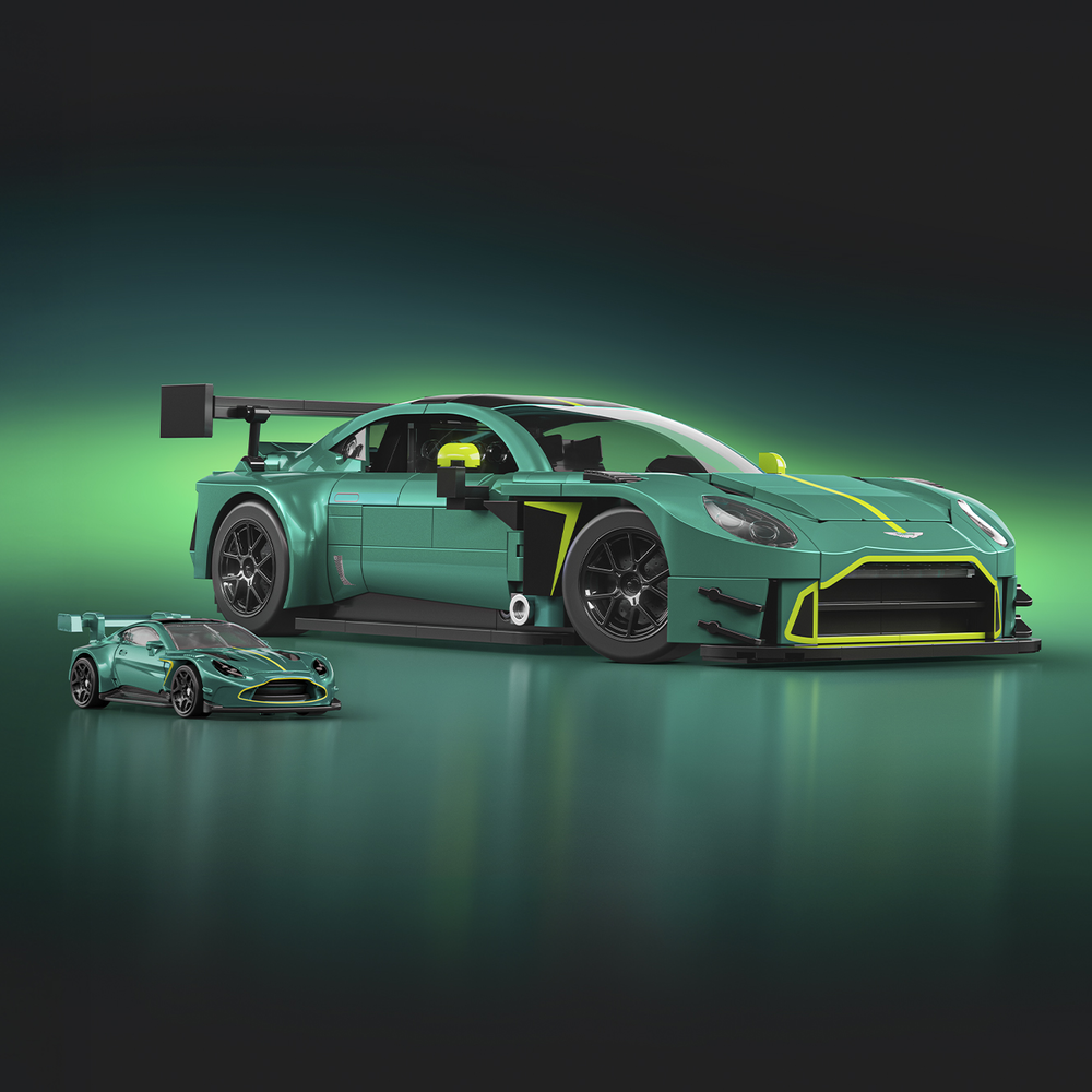 Mattel Brick Shop Hot Wheels Elite Series '24 Aston Martin Vantage Gt3 Building Set