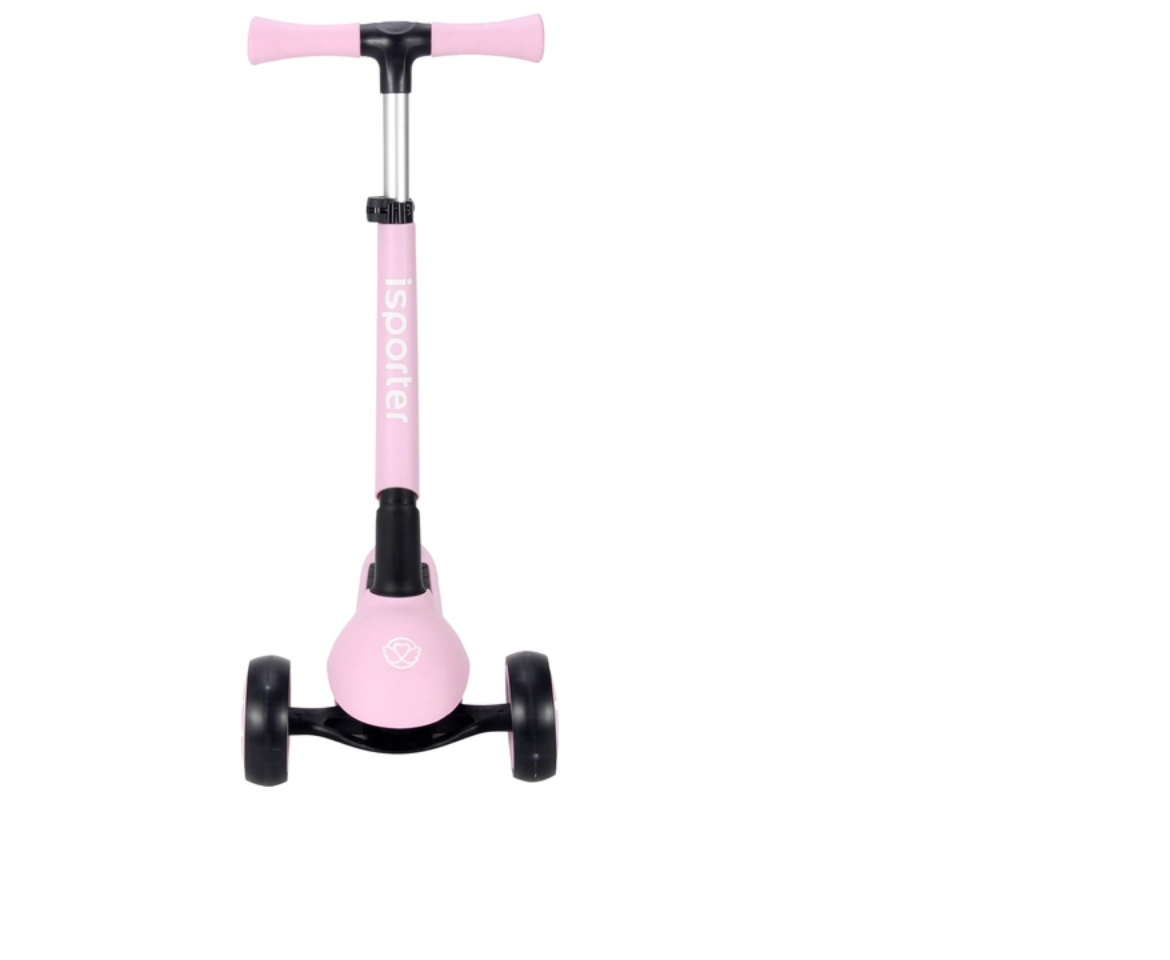 Isporter Deluxe Foldable Led Pink Scooter