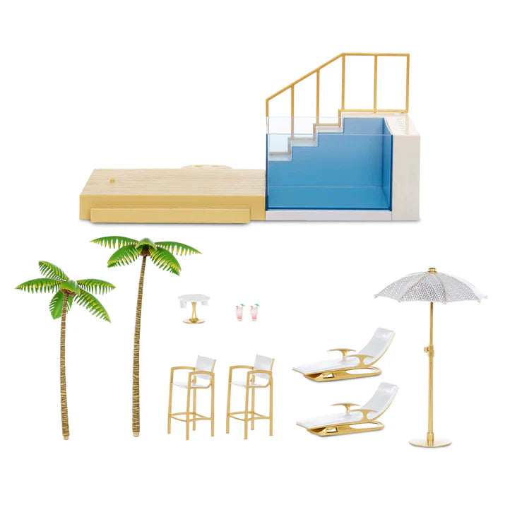 Rainbow High Colour Change Pool And Beach Club Playset