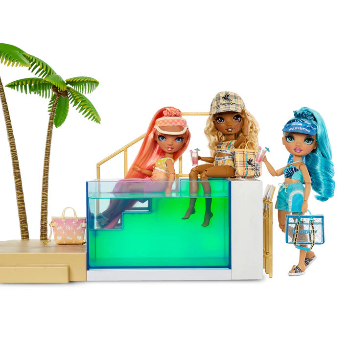 Rainbow High Colour Change Pool And Beach Club Playset