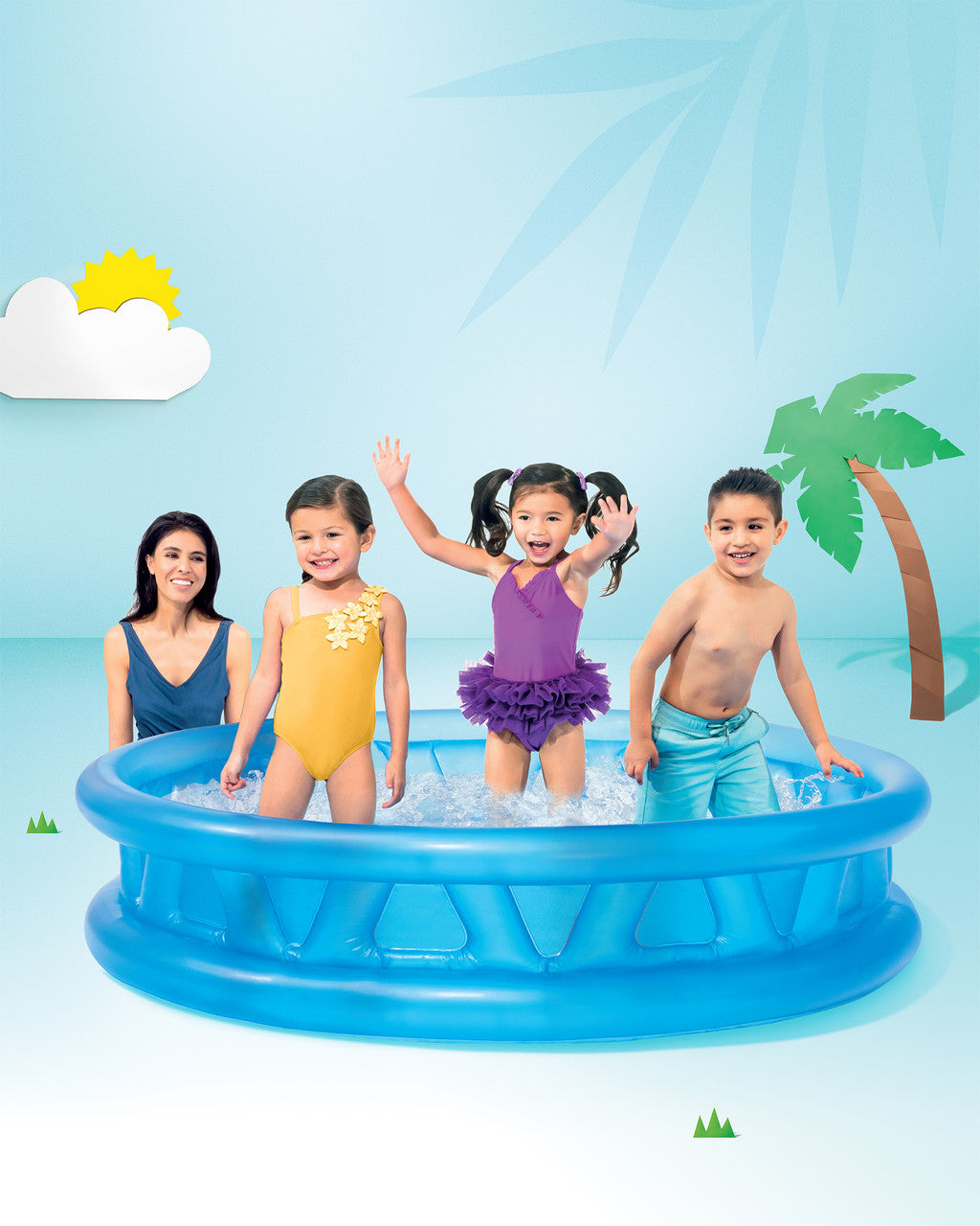 Intex Soft Side Blue Paddling Pool