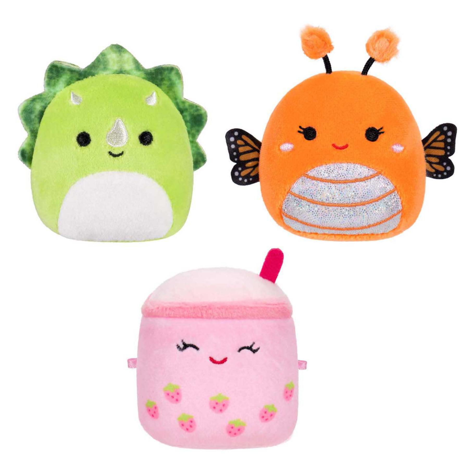 Micromallows 3 Pack, Super Soft Mini Squishmallows 6.5 Cm Plush Figures (Mony, Tristan, Victoria)