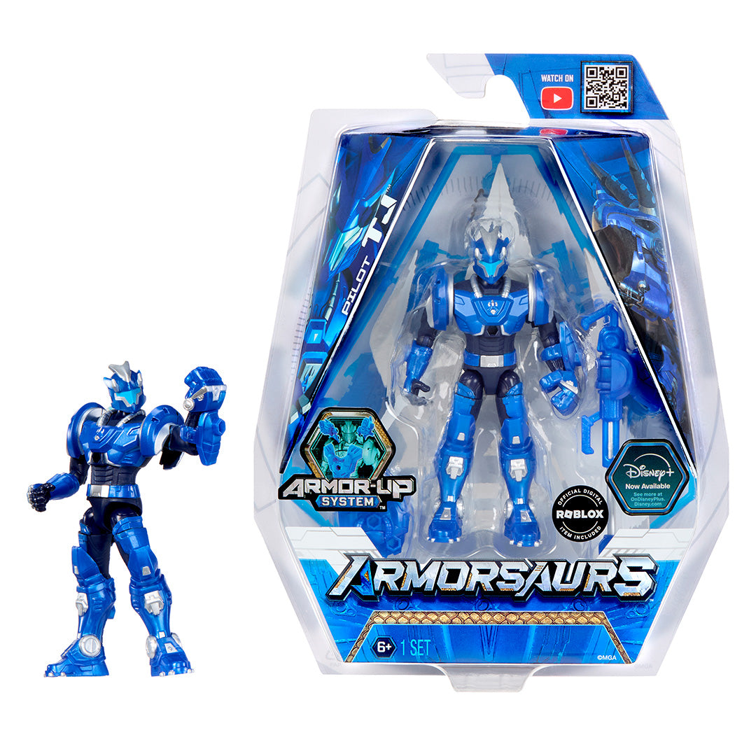Armorsaurs  3.75” Figure- Triceratops Pilot (Tj)