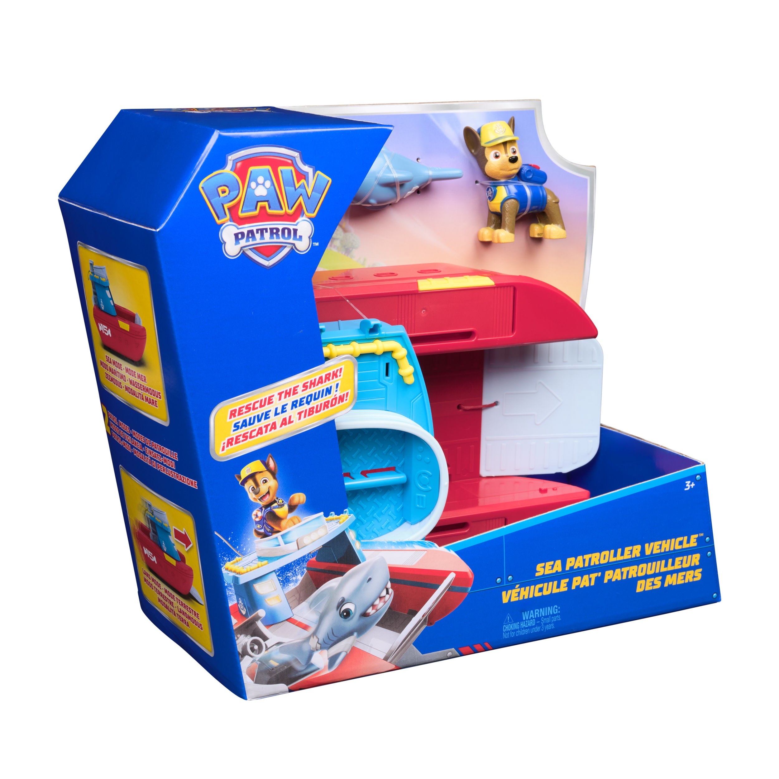 Paw Patrol Sea Patroller Vehicle With Chase And Shark Figure