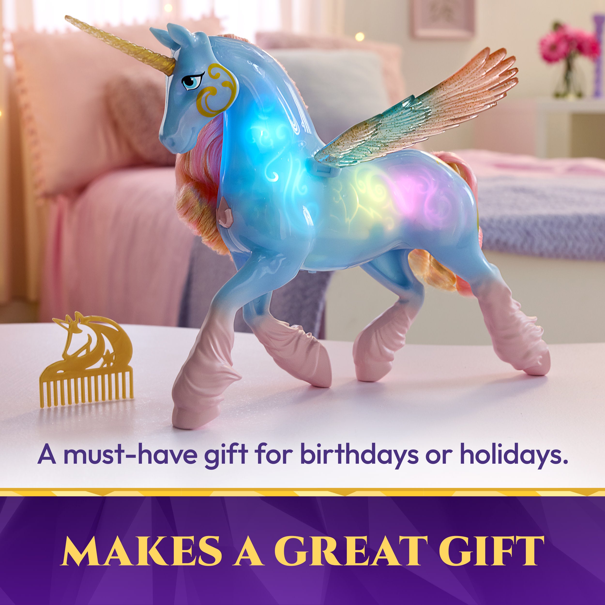 Unicorn Academy Glow Magic Skywind Interactive Unicorn Toy