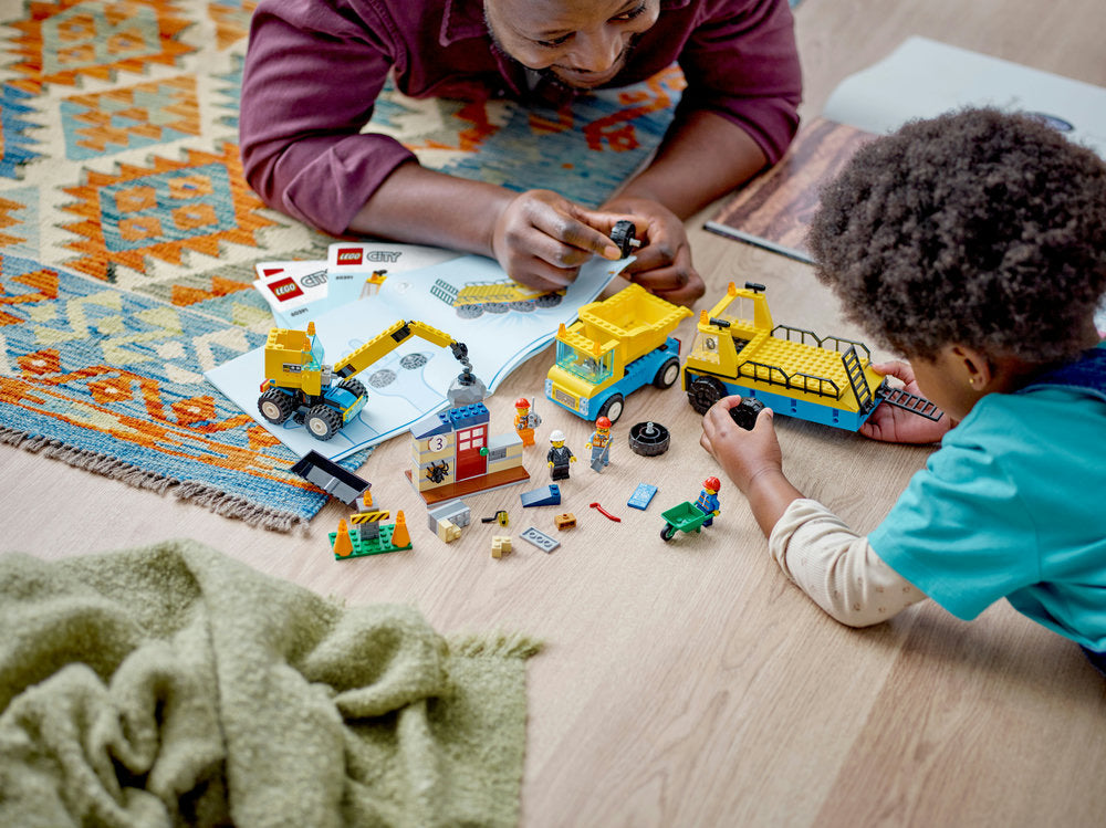 Lego® City Construction Trucks And Wrecking Ball Crane 60391 (235 Pieces)