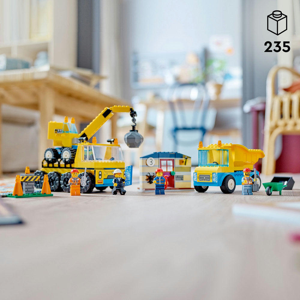 Lego® City Construction Trucks And Wrecking Ball Crane 60391 (235 Pieces)