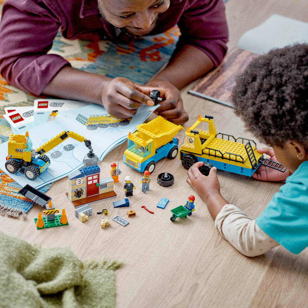 Lego® City Construction Trucks And Wrecking Ball Crane 60391 (235 Pieces)