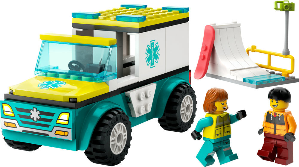 Lego City Ambulance And Snowboarder 60403