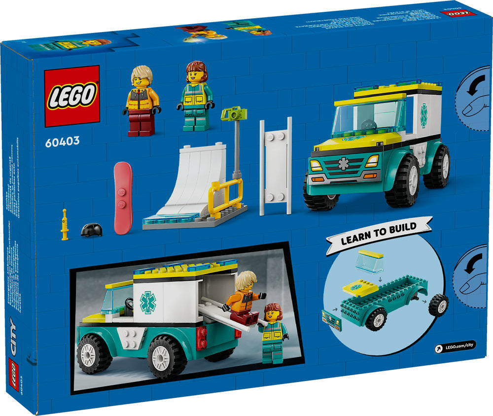 Lego City Ambulance And Snowboarder 60403