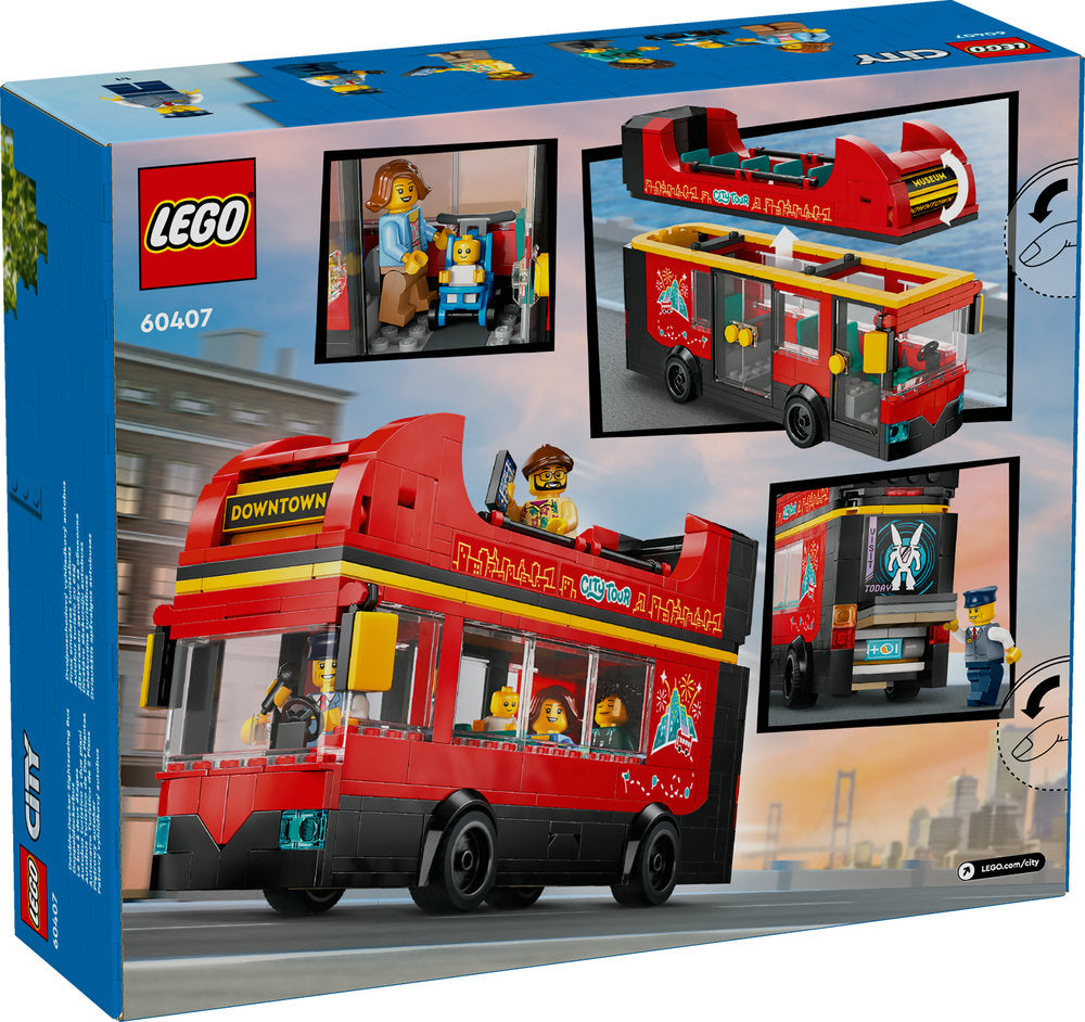 Lego® City Red Double-Decker Sightseeing Bus Toy 60407