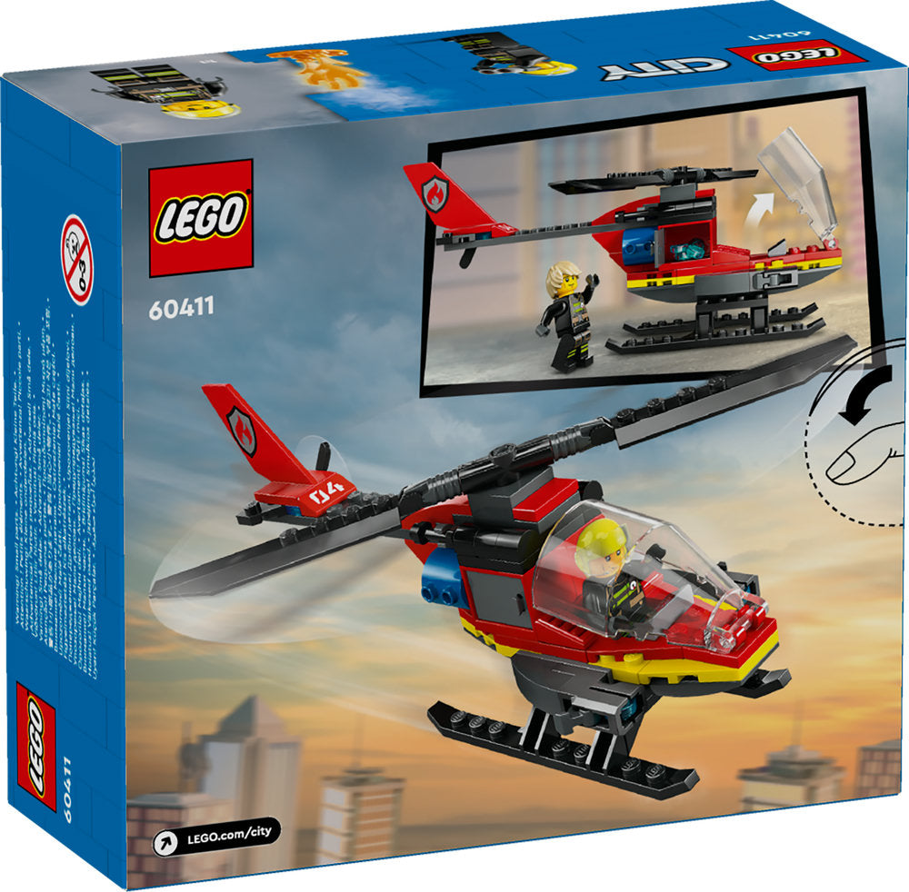 Lego® City Fire Rescue Helicopter Building Set 60411