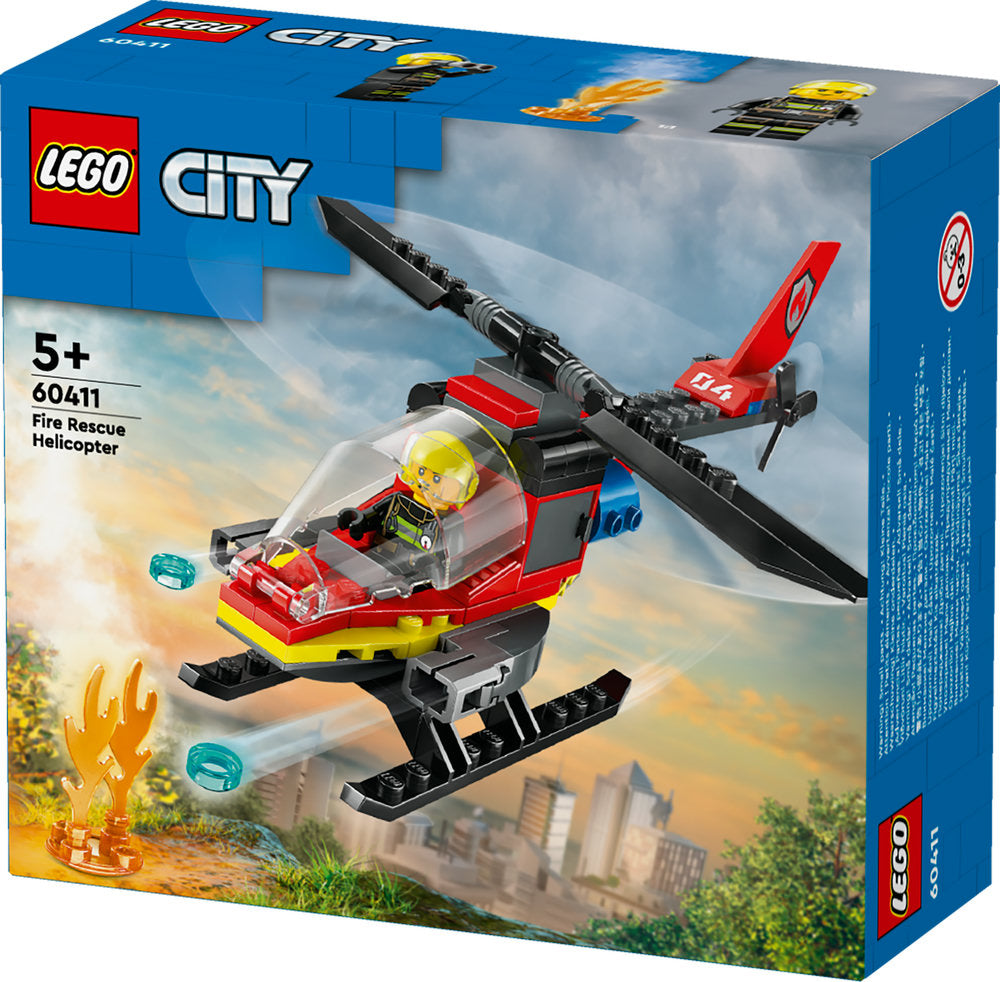 Lego® City Fire Rescue Helicopter Building Set 60411