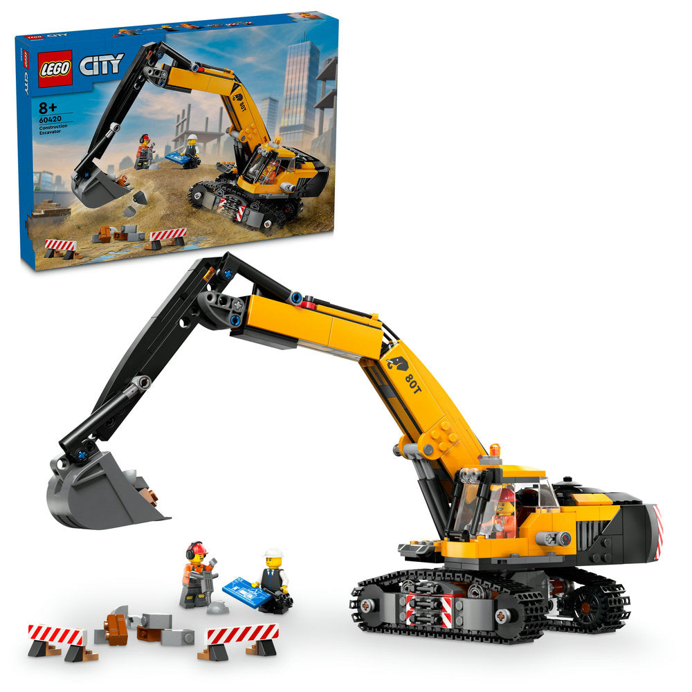 Lego® City Yellow Construction Excavator Toy Digger 60420