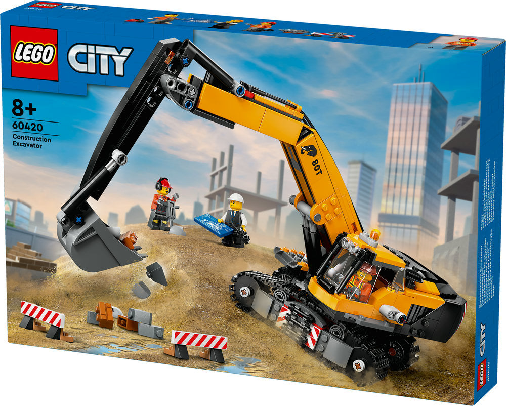 Lego® City Yellow Construction Excavator Toy Digger 60420