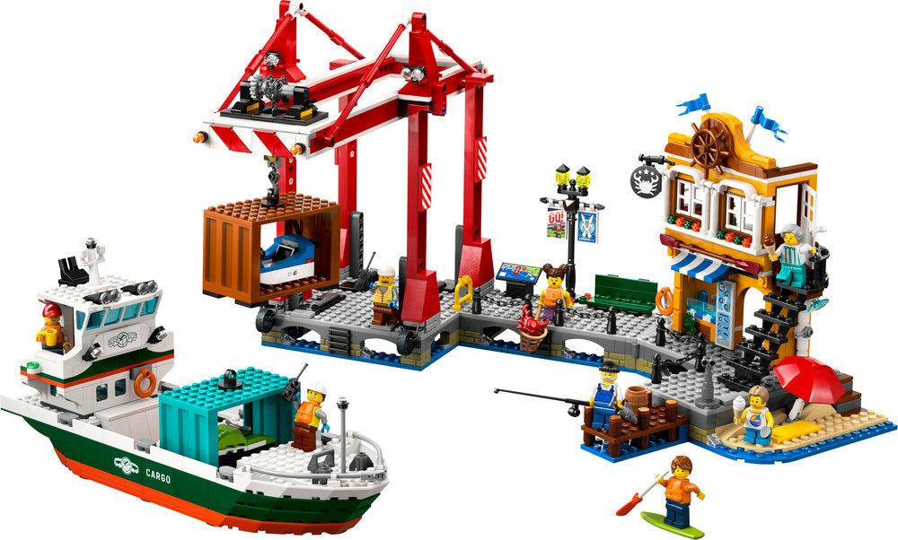 Lego® City Seaside Harbour With Cargo Ship Toy 60422