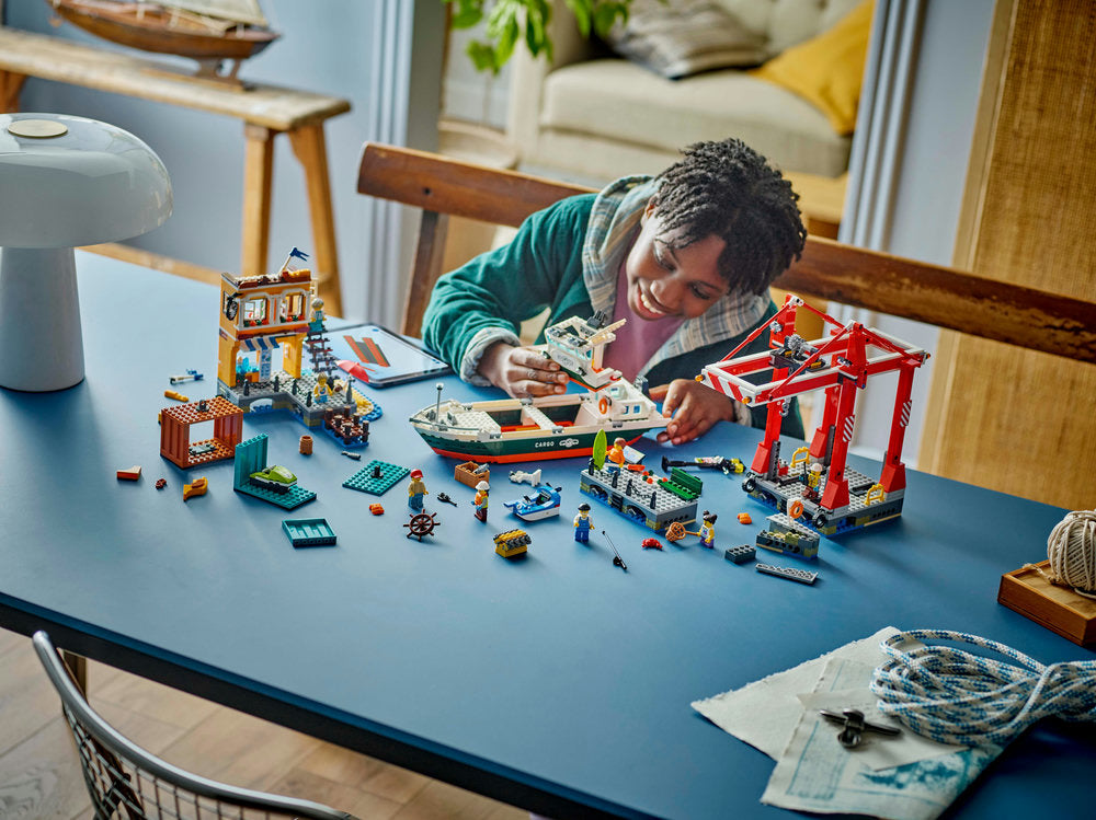 Lego® City Seaside Harbour With Cargo Ship Toy 60422