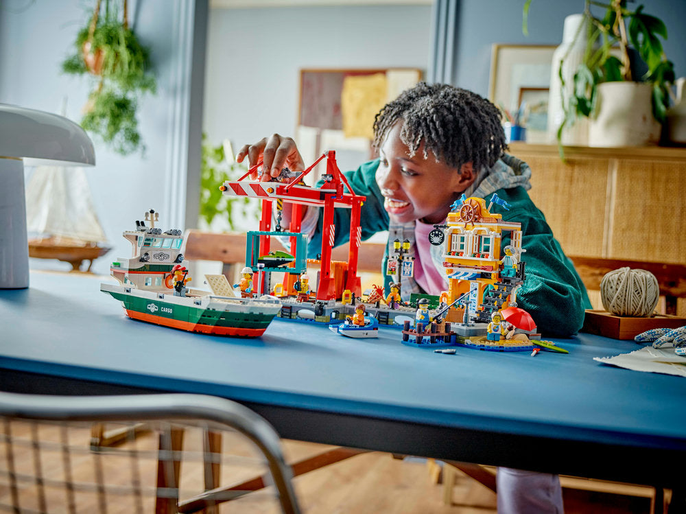 Lego® City Seaside Harbour With Cargo Ship Toy 60422