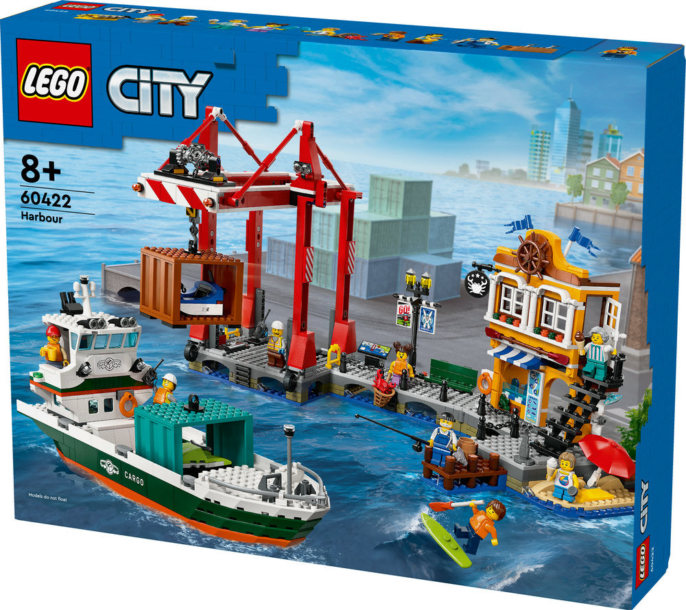 Lego® City Seaside Harbour With Cargo Ship Toy 60422