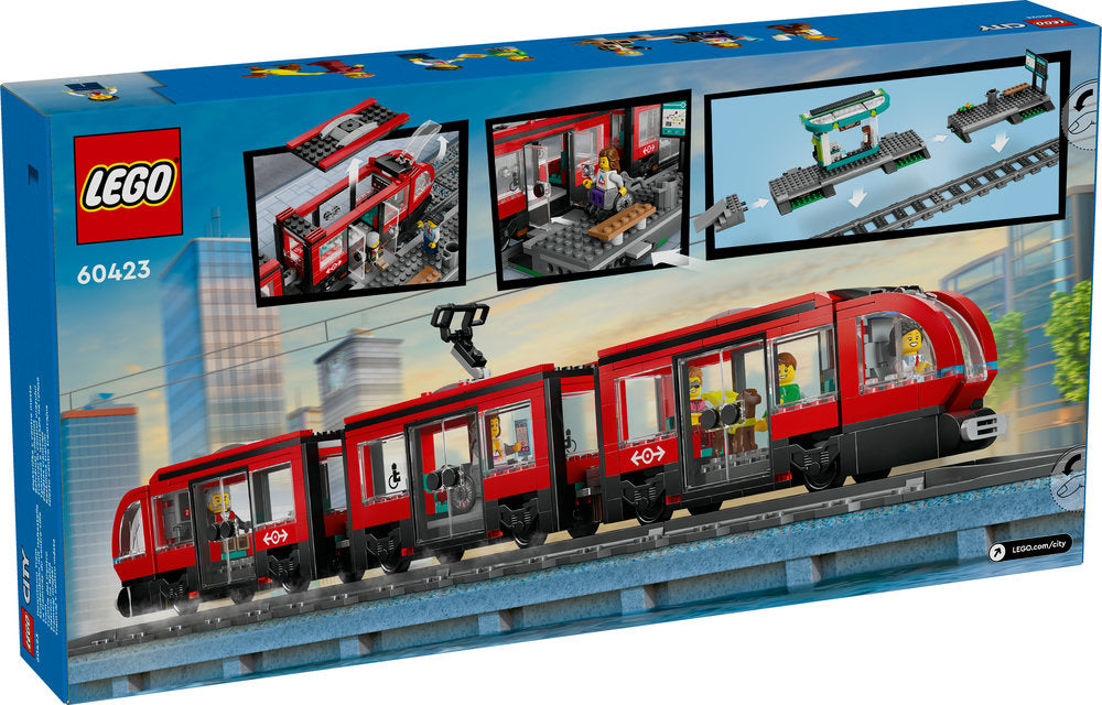 Lego® City Downtown Tram And Station Toy Set 60423