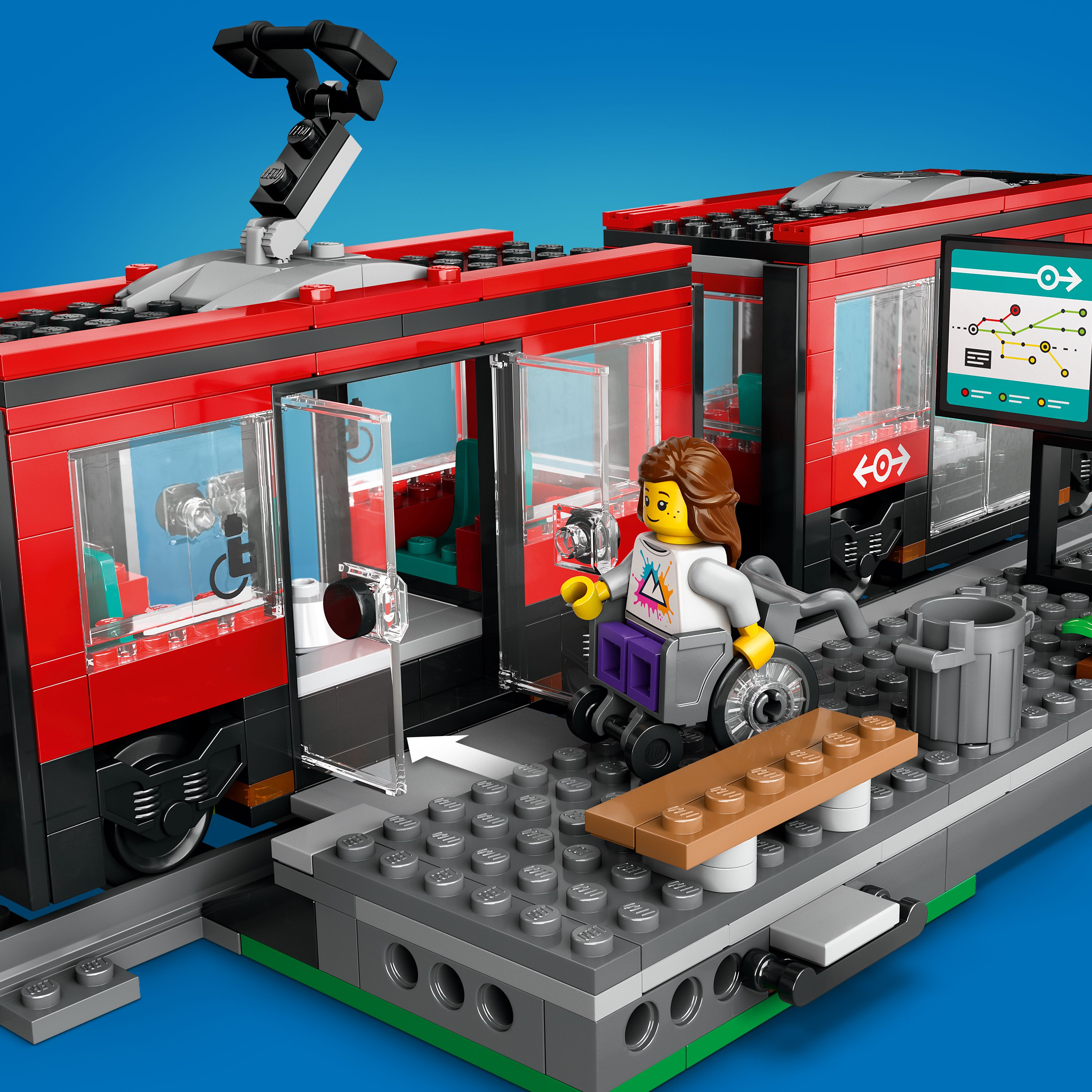 Lego® City Downtown Tram And Station Toy Set 60423