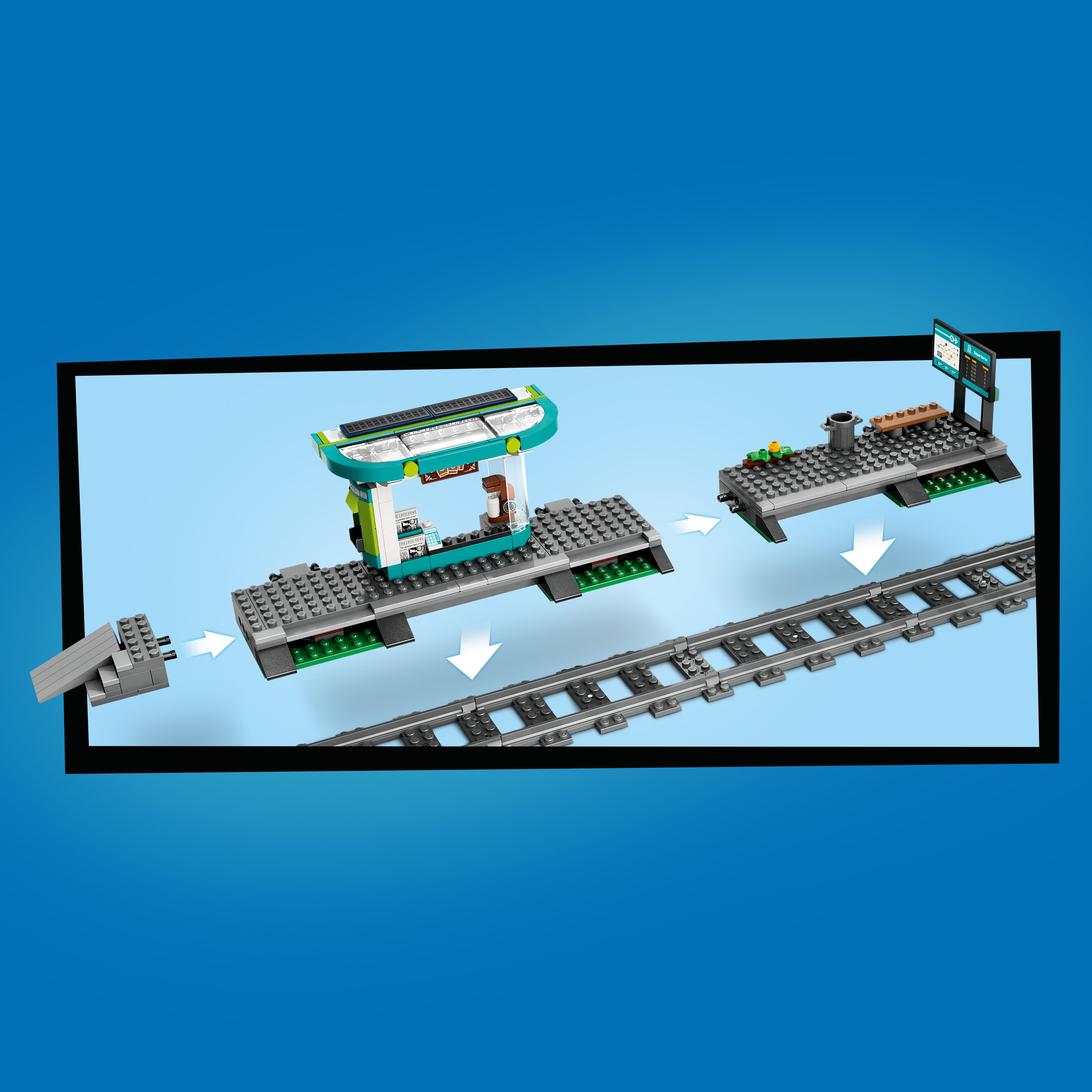 Lego® City Downtown Tram And Station Toy Set 60423