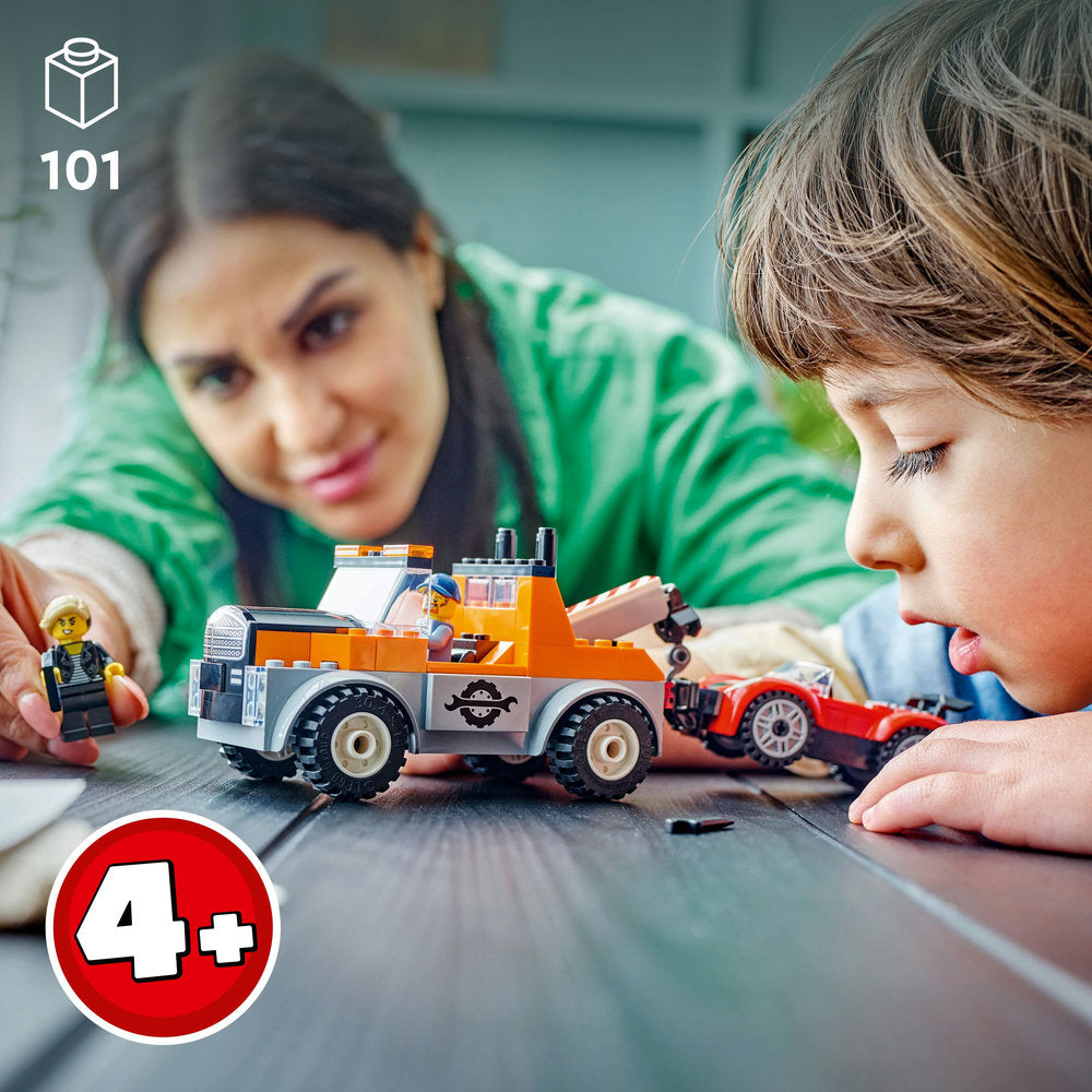 Lego® City Tow Truck And Sports Car Repair Toy Playset 60435