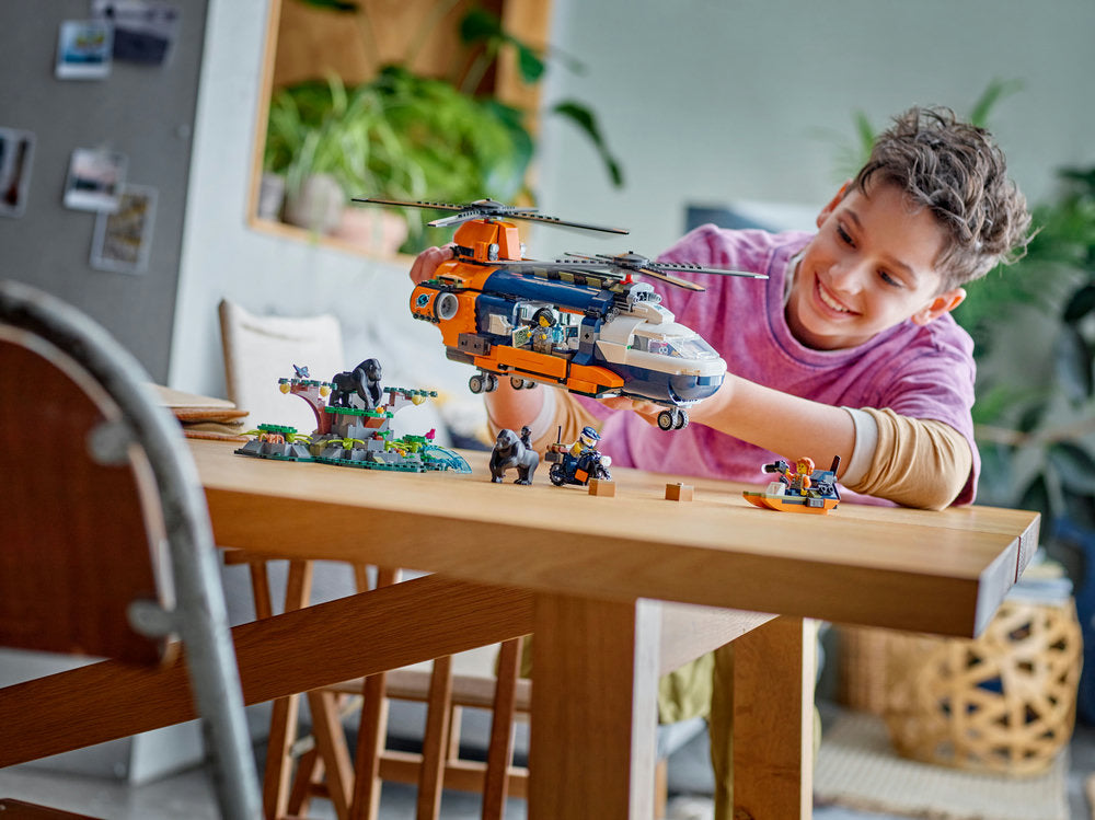 Lego® City Jungle Explorer Helicopter At Base Camp Set 60437
