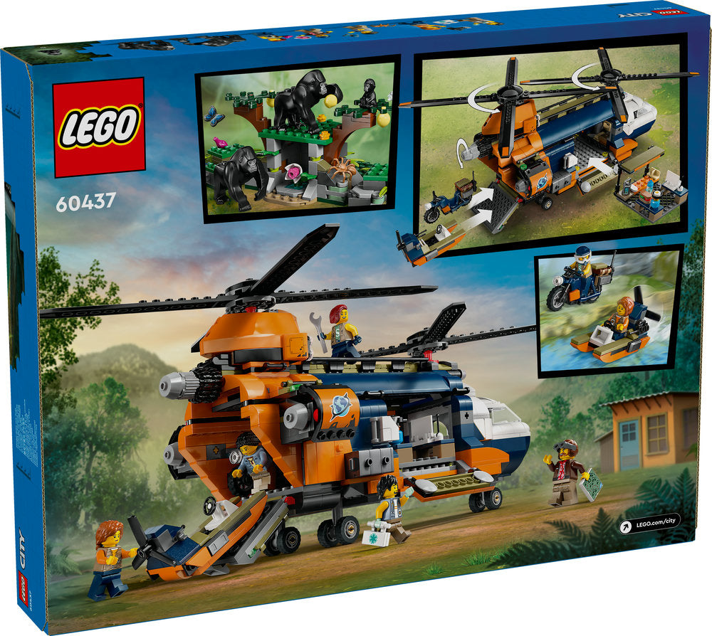 Lego® City Jungle Explorer Helicopter At Base Camp Set 60437