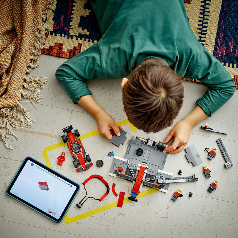 Lego® City F1® Pit Stop & Pit Crew With Ferrari Car Racing Vehicle Toy 60443