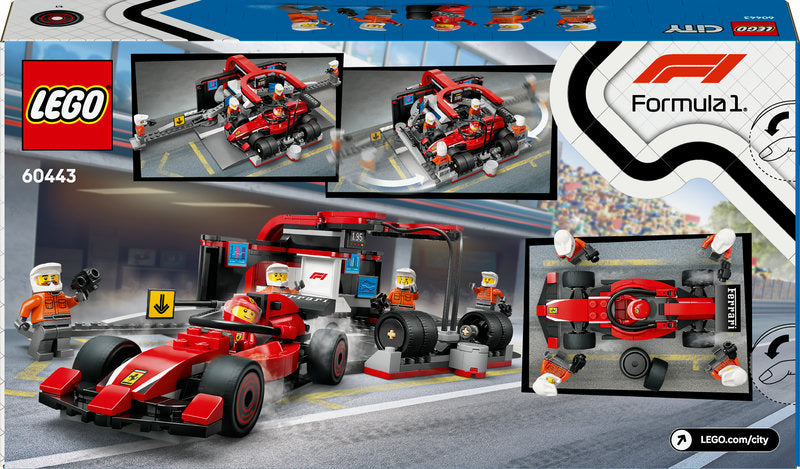 Lego® City F1® Pit Stop & Pit Crew With Ferrari Car Racing Vehicle Toy 60443