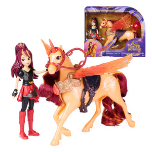 Unicorn Academy Wing Magic Valentina & Cinder 11,4 Cm Poseable Doll And 12,7 Cm Unicorn With Wings