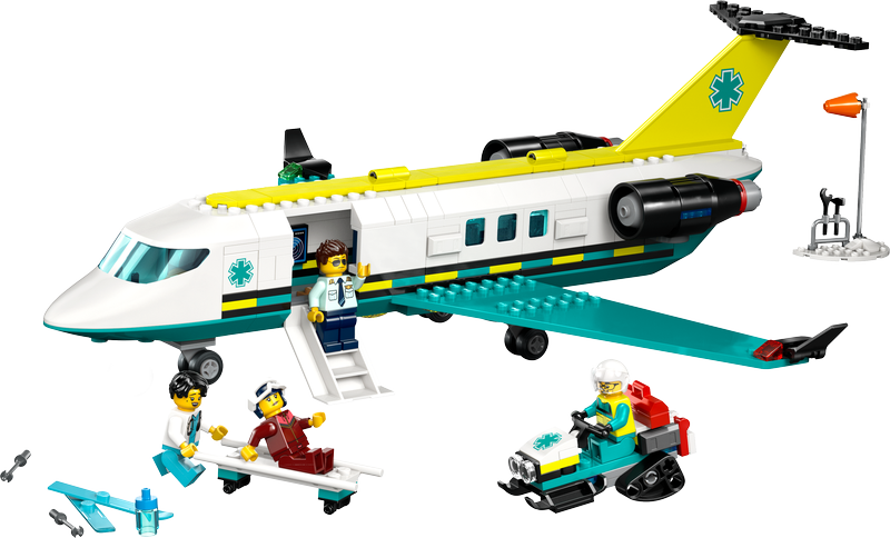 Lego® City Emergency Air Ambulance Plane, Airplane Toy Building Set 60465