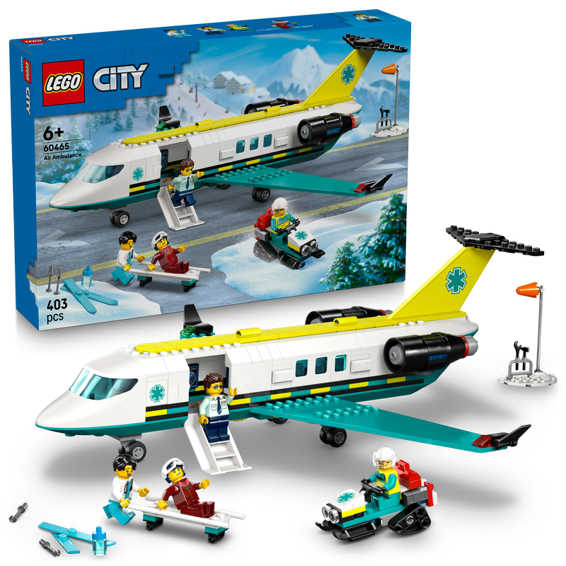 Lego® City Emergency Air Ambulance Plane, Airplane Toy Building Set 60465