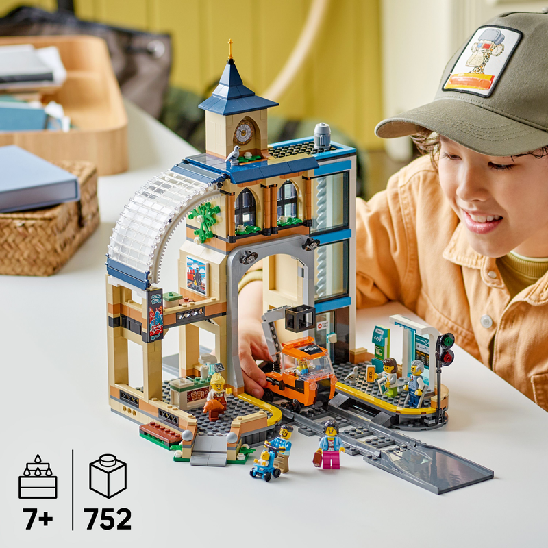 Lego® City Central Train Station Set For Fans Of Construction Toys 60469