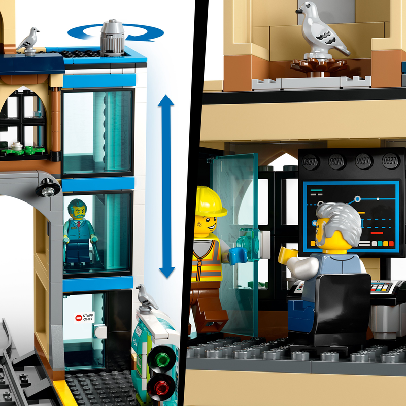 Lego® City Central Train Station Set For Fans Of Construction Toys 60469