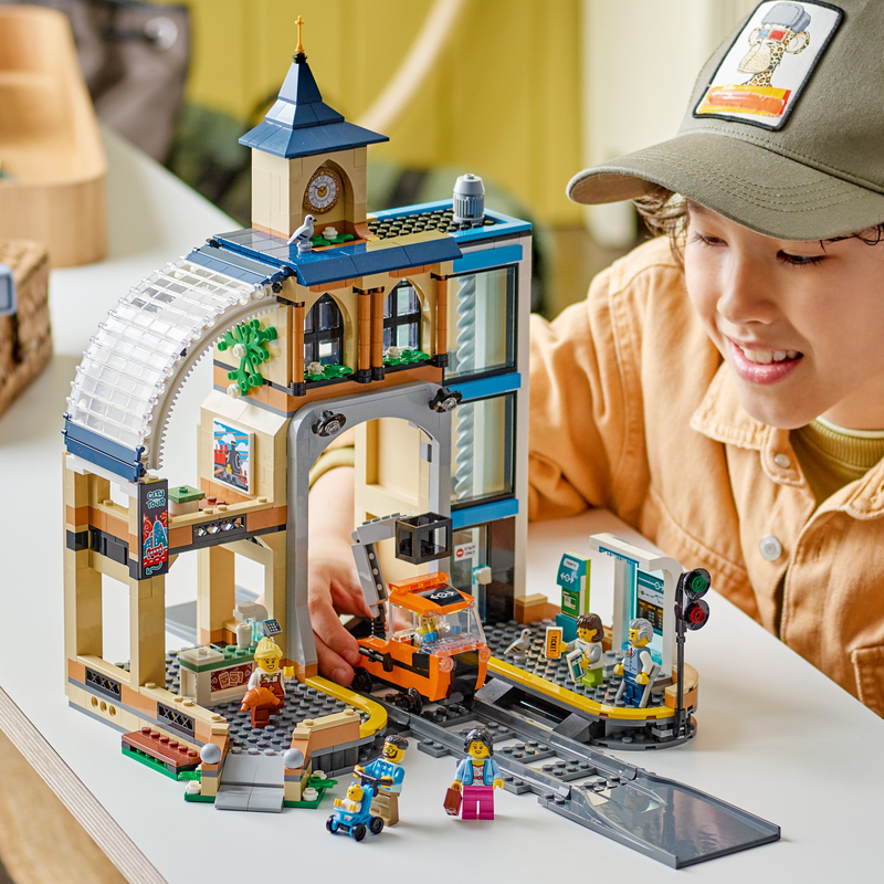 Lego® City Central Train Station Set For Fans Of Construction Toys 60469