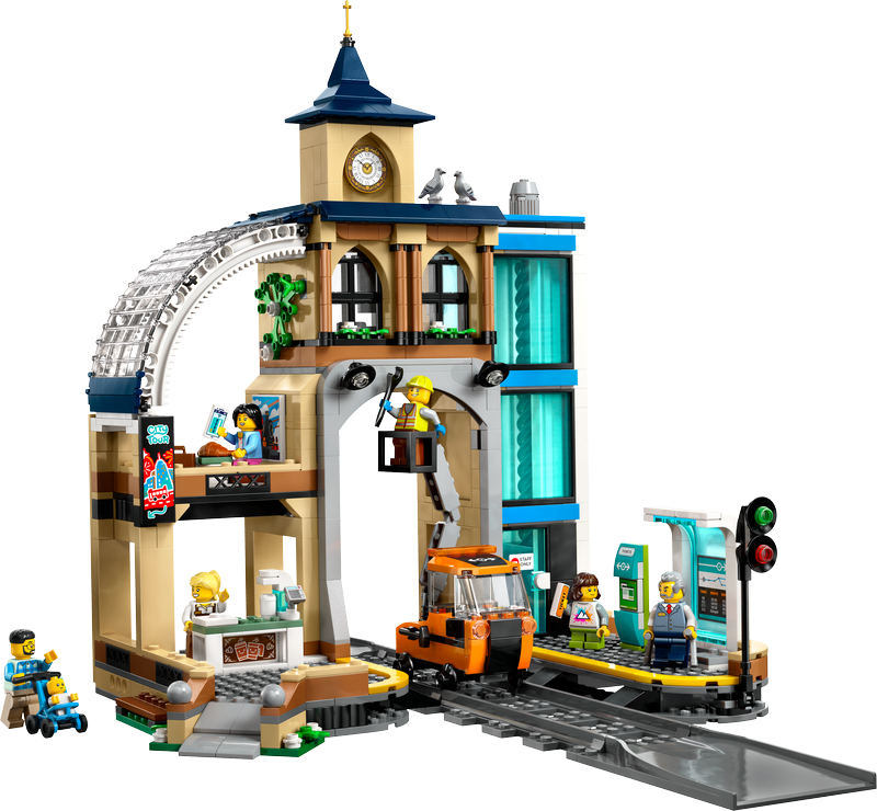 Lego® City Central Train Station Set For Fans Of Construction Toys 60469