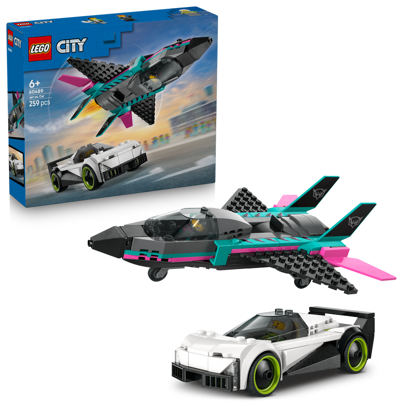 Lego® City Jet Vs. Car  Toy Cars And Jet Toy Playset  60489