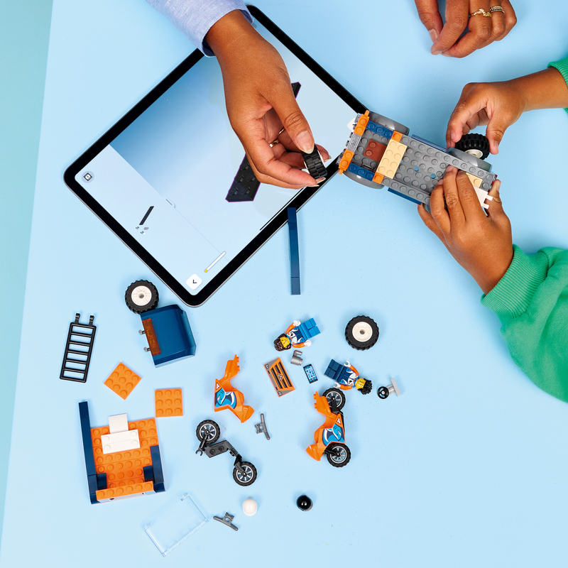 Lego® City Motorcycle Transporter Toy And 2 Minifigures 60491