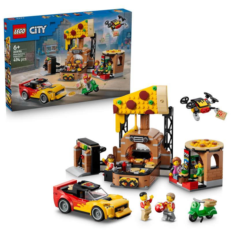 Lego City Pizza Delivery Experience With Vehicles 60496
