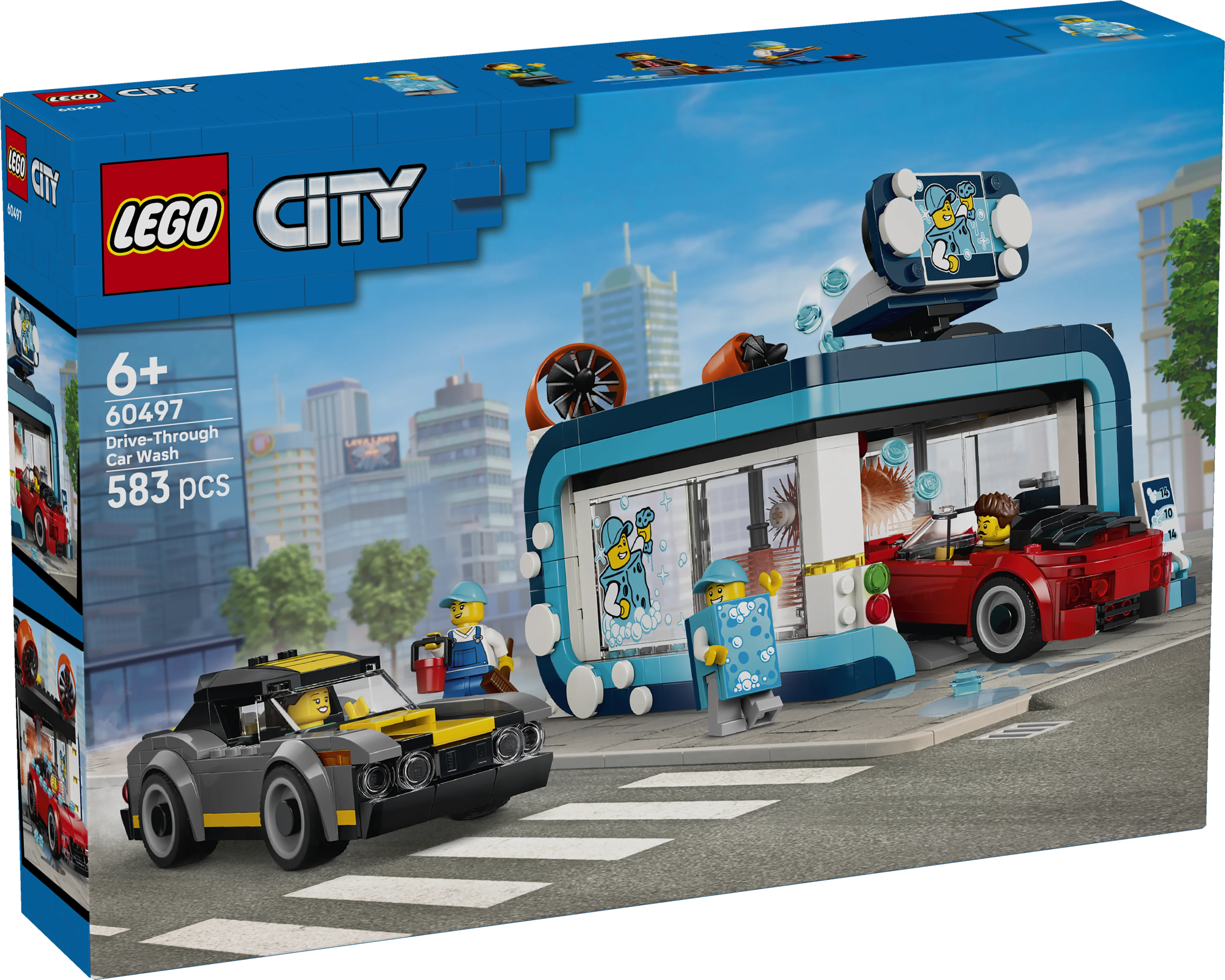 Lego City Drive-Through Car Wash Building Toy 60497