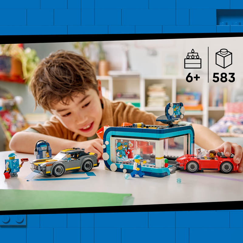 Lego City Drive-Through Car Wash Building Toy 60497