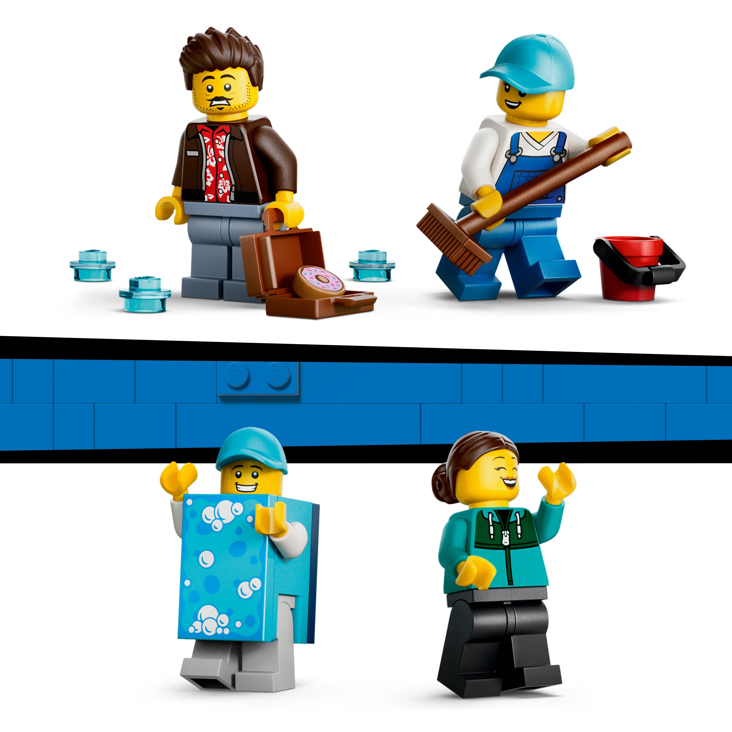 Lego City Drive-Through Car Wash Building Toy 60497