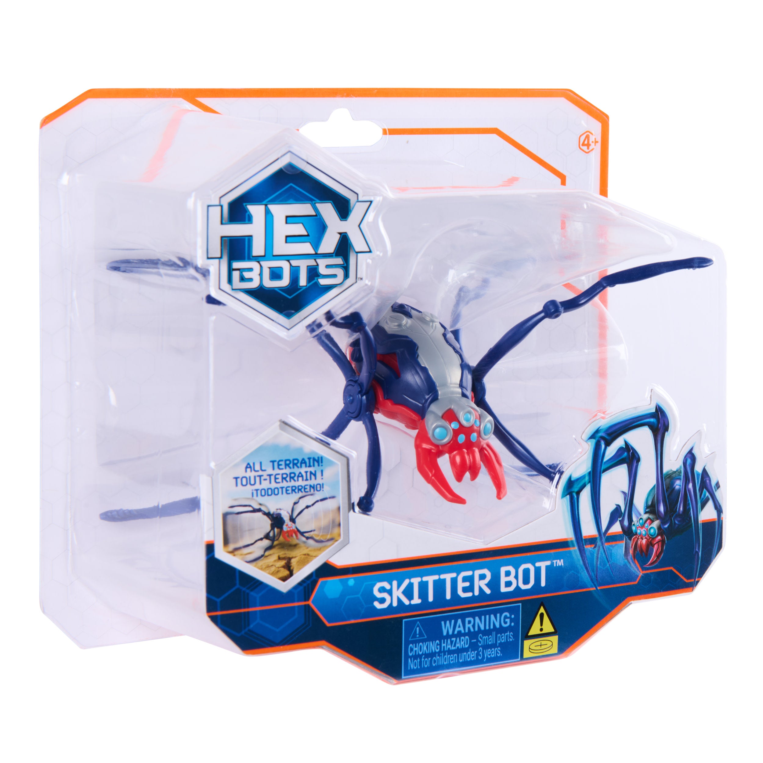 Hex Bots Skitter Bot Rechargeable Robot Spider Red
