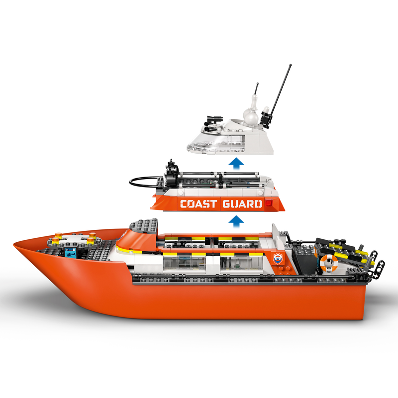 Lego® City Coast Guard Rescue Boat & Helicopter Playset 60504