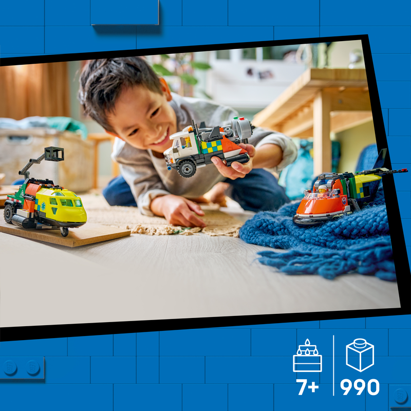 Lego® City Airplane, Service Truck & Hovercraft Remix 60505