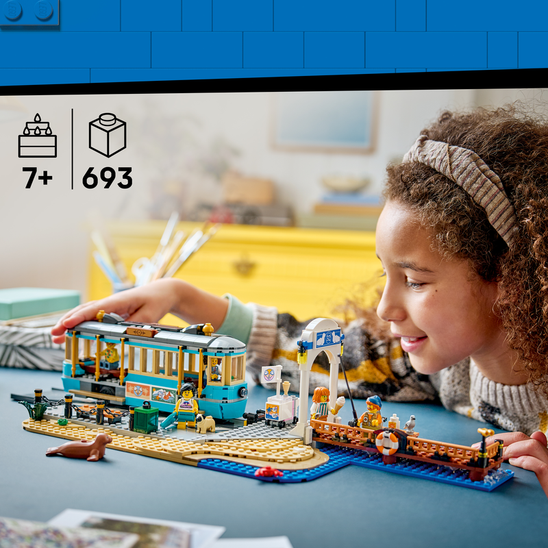 Lego City Classic Beach Tram - Train Toy Set 60506